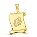 18K HOROSCOPO ORO AMARILLO LIBRA PERGAMINO
