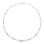 18K GARGANTILLA ORO BLANCO MATE Y BRILLO TALLADA