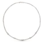 18K GARGANTILLA ORO BLANCO TRAMOS TALLADA