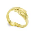 18K SORTIJA ORO AMARILLO MACIZA BRILLO, ANCHO: 7,5MM