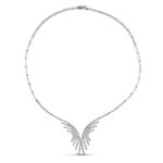 18K GARGANTILLA ORO BLANCO CIRCONITA MOTIVO
