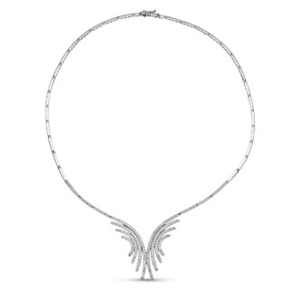 18K GARGANTILLA ORO BLANCO CIRCONITA MOTIVO