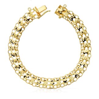 18K PULSERA ORO AMARILLO PRINCESA 9 MM 20,5 CM