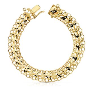 18K PULSERA ORO AMARILLO PRINCESA 10 MM 20CM 12,0 GR