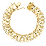 18K PULSERA ORO AMARILLO PRINCESA 20,5 CM ANCHO 13 MM 13,85 GR