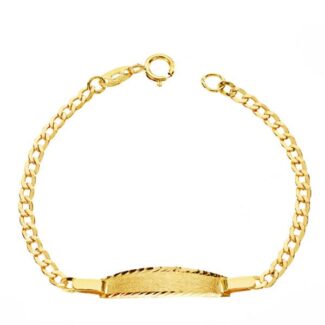 18K PULSERA ESCLAVA ORO AMARILLO BARBADA 12CM 1,20 GR