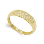 18K SORTIJA ORO AMARILLO CON CIRCONITAS, ANCHO: 5 MM