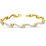 18K PULSERA ORO BICOLOR CON CIRCONITAS