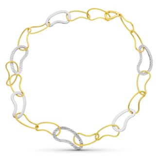18K GARGANTILLA ORO BICOLOR ESLABONES