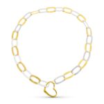 18K GARGANTILLA ORO BICOLOR ESLABONES OVALES