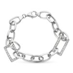 18K PULSERA ORO BLANCO CON CIRCONITA 19CM