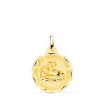 18K MEDALLA ORO AMARILLO INMACULADA NIÑA RUEGA POR NOSOTROS 18 MM
