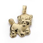 18K COLGANTE ORO AMARILLO TIGRE, 19X17 MM