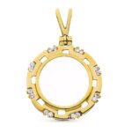 18K COLGANTE ORO AMARILLO MONEDA 19 MM 16 CIRC