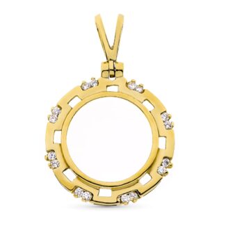 18K COLGANTE ORO AMARILLO MONEDA 19 MM 16 CIRC