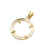 18K COLGANTE ORO AMARILLO PARA MONEDA 18 MM