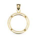 18K COLGANTE ORO AMARILLO MONEDA ALFONSINA 19 MM