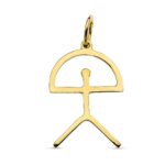 18K COLGANTE ORO AMARILLO INDALO, 24X16 MM