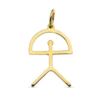 18K COLGANTE ORO AMARILLO INDALO, 24X16 MM