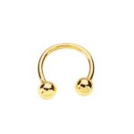 18K PIERCING ORO AMARILLO PEZON, BOLA 4 MM 12X13 MM