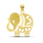 18K COLGANTE ORO AMARILLO LASER ELEFANTE, 25X24 MM