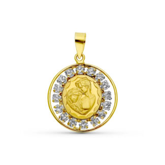 18K COLGANTE ORO AMARILLO ENAMORADOS 22X19 MM