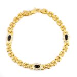 18K PULSERA ORO AMARILLO PANTER Y CUAJOS,