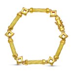 18K PULSERA ORO AMARILLO MATE Y BRILLO