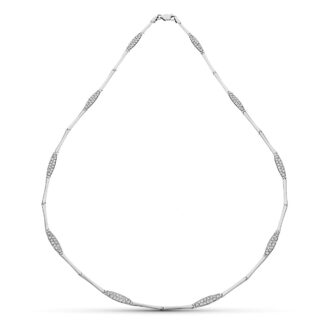 18K GARGANTILLA ORO BLANCO CIRCONITAS