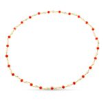 18K GARGANTILLA ORO AMARILLO JAULA CORAL FINO JAPONES 5,5 MM 60CM