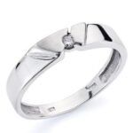 18K SORTIJA ORO BLANCO DIAMANTES TALLA BRILLANTE 0,05 QTS,