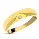 18K SORTIJA ORO AMARILLO DIAMANTE 0,015 QTS, ANCHO: 5 MM