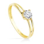 18K SOLITARIO ORO AMARILLO CIRCONITA 4,5 MM