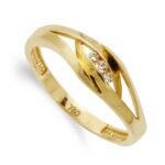 18K SORTIJA ORO AMARILLO CON CIRCONITAS, ANCHO 6,5 MM