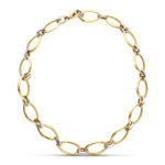 18K GARGANTILLA ORO BICOLOR ESLABON OVAL