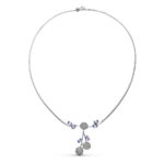 18K GARGANTILLA ORO BLANCO HILO CIRCONITAS