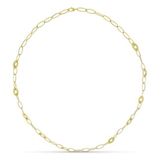 18K GARGANTILLA ORO AMARILLO ESLABONES OVALES 80CM