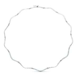 18K GARGANTILLA ORO BLANCO CIRCONITAS