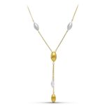 18K GARGANTILLA ORO BICOLOR MATE Y BRILLO