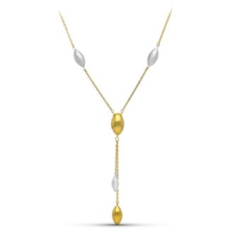 18K GARGANTILLA ORO BICOLOR MATE Y BRILLO