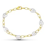 18K PULSERA ORO BICOLOR MOTIVOS