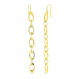 18K PENDIENTES ORO CADENITAS ORO AMARILLO CIERRE GANCHO