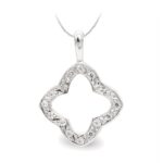 18K COLGANTE ORO BLANCO CIRCONITA 22X15 MM