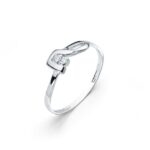 18K SORTIJA ORO BLANCO DIAMANTES TALLA BRILLANTE 0,026 QTS, ANCHO: 5MM, CUERPO: 1,5MM