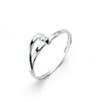 18K SORTIJA ORO BLANCO DIAMANTE TALLA BRILLANTE, 0,018 QTS, ANCHO: 5MM