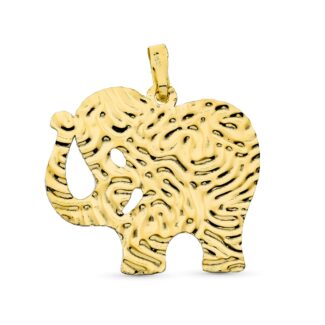 18K COLGANTE ORO AMARILLO BICOLOR ELEFANTE, 30X27 MM