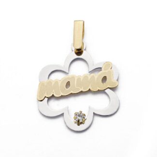 9K COLGANTE ORO BICOLOR BICOLOR