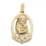 18K COLGANTE ORO AMARILLO MADRE LASER, 25X16 MM