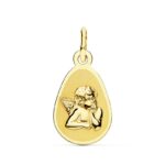 18K MEDALLA ORO AMARILLO ANGEL BURLON, 17X10 MM