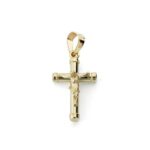9K CRUZ ORO AMARILLO CRISTO 17X10 MM